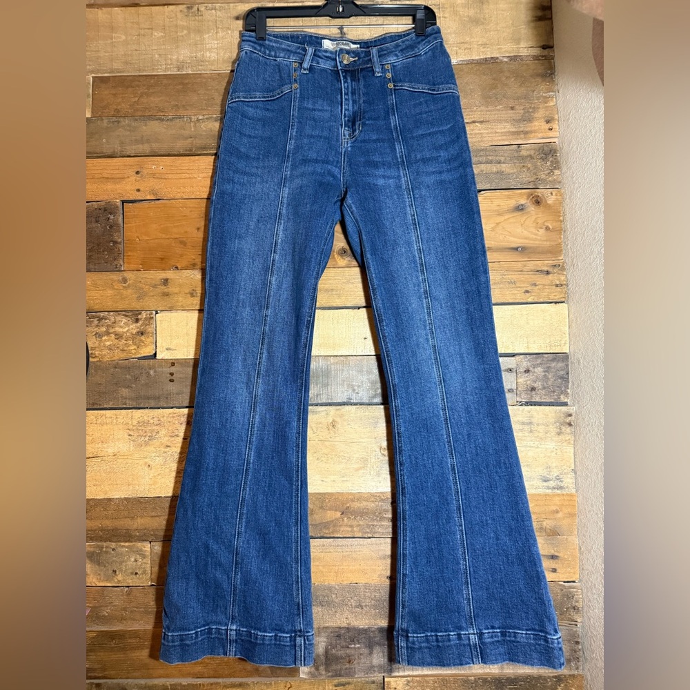 ROCK & ROLL DENIM HIGH RISE FRONT SEAM‎ BOOTCUT TROUSER W8H2683 29X34